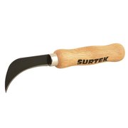 Surtek 8 Linoleum Knife With Wooden Handle 120125